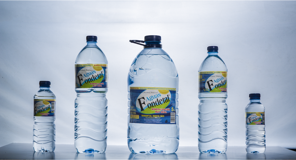 Comparativa de aguas envasadas españolas con menor mineralización